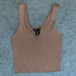 Brown crop top